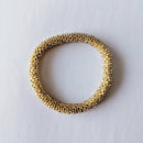 Nepalese bracelet #6 (white and gold)