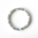 Nepalese bracelet #48 (water green and champagne)