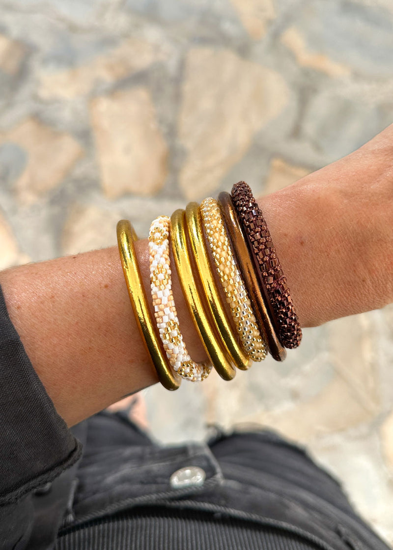 Nepalese bracelet #41 (icy brown)