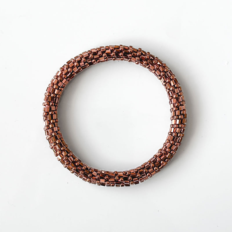 Nepalese bracelet #41 (icy brown)