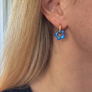 Pendientes de aro Hibiscus - noche estrellada