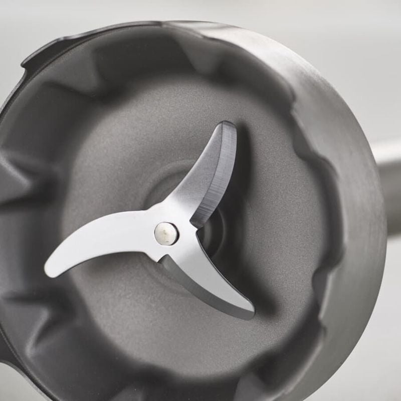 Mixeur Plongeant avec 5 accessoires - Triblade - 850W - Blanc/Gris