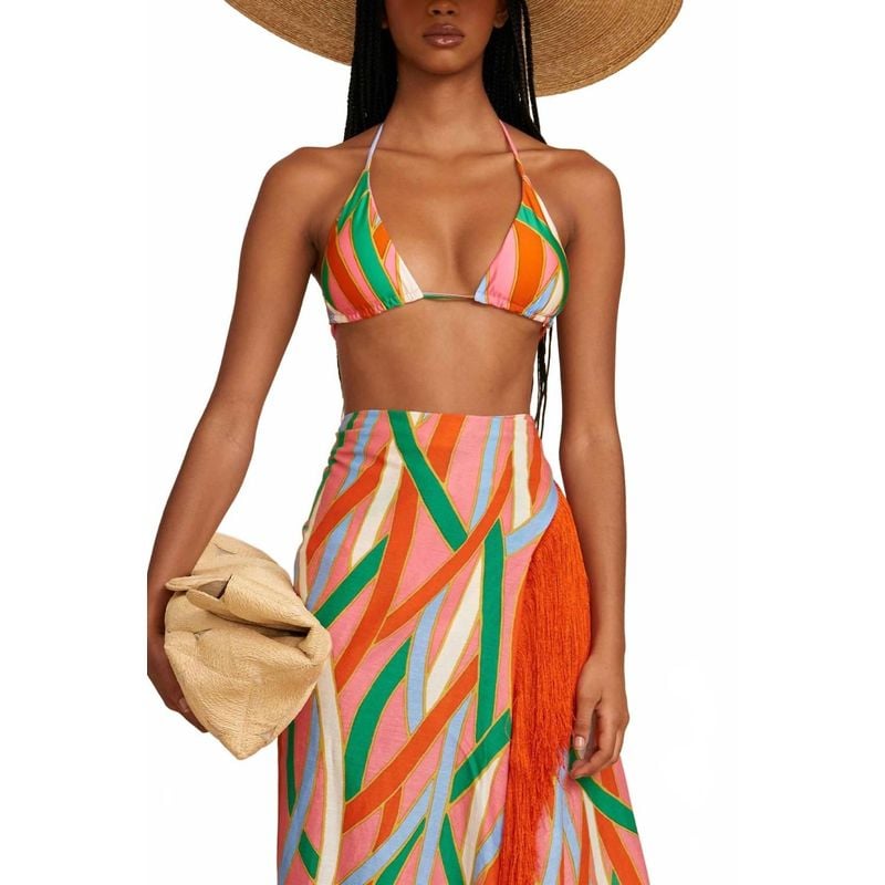 Estella Swimwear Top - Vintage Stripe Print