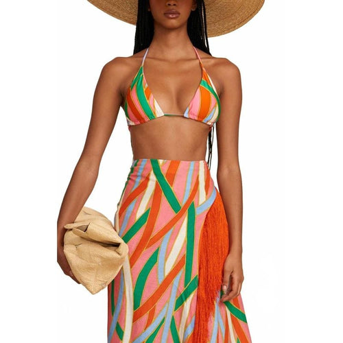 Top De Bikini - Estella - Vintage Stripe Print