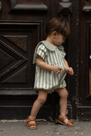 Barboteuse Bac - Rayures Vertes