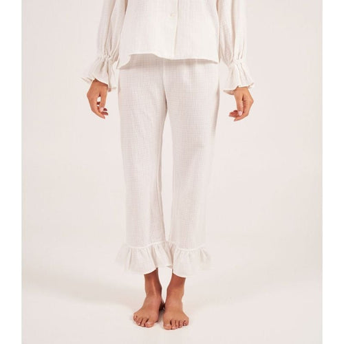 Long Cocoon Pants - White
