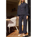 Pantalon Long Glen - Bleu Marine Et Vert