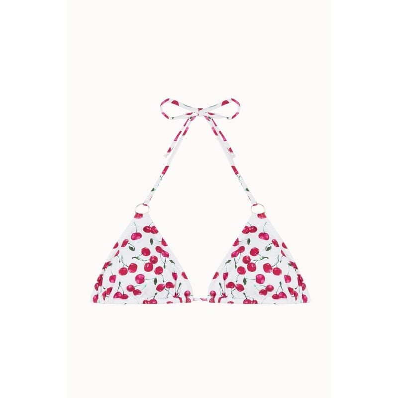 Top de bikini Picota Tr Aros - Rojo y blanco