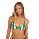 Haut De Bikini Plage Aura Aro - Vert Et Blanc