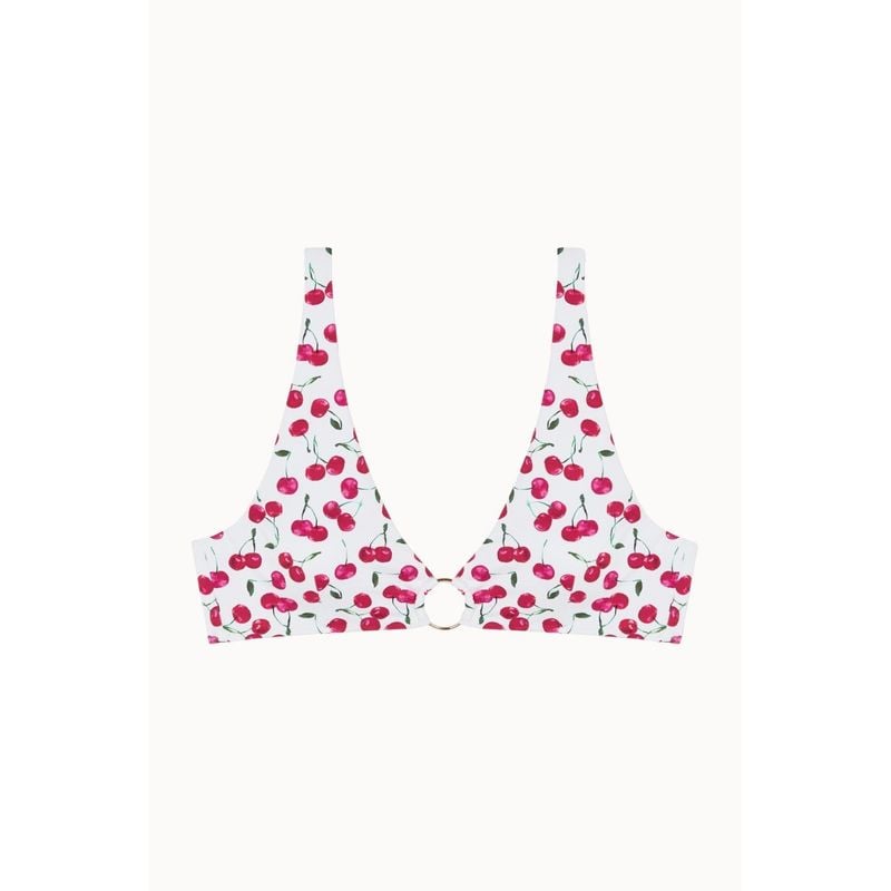 Top de bikini Picota Alt - Rojo y blanco