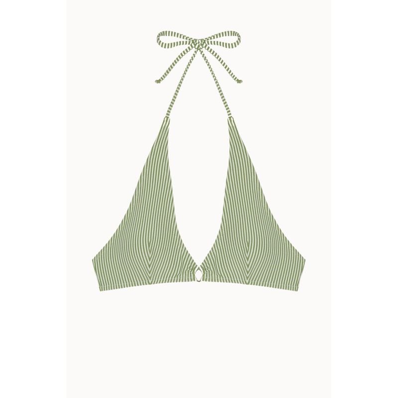 Haut De Bikini Rosemary Dos Nu - Vert Et Blanc