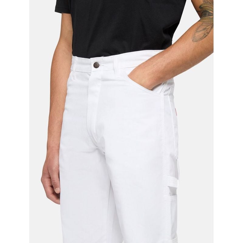 Relaxed Fit Utility Painter Trousers - White - Men