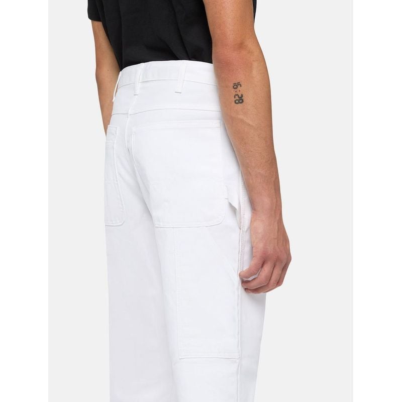 Relaxed Fit Utility Painter Trousers - White - Men