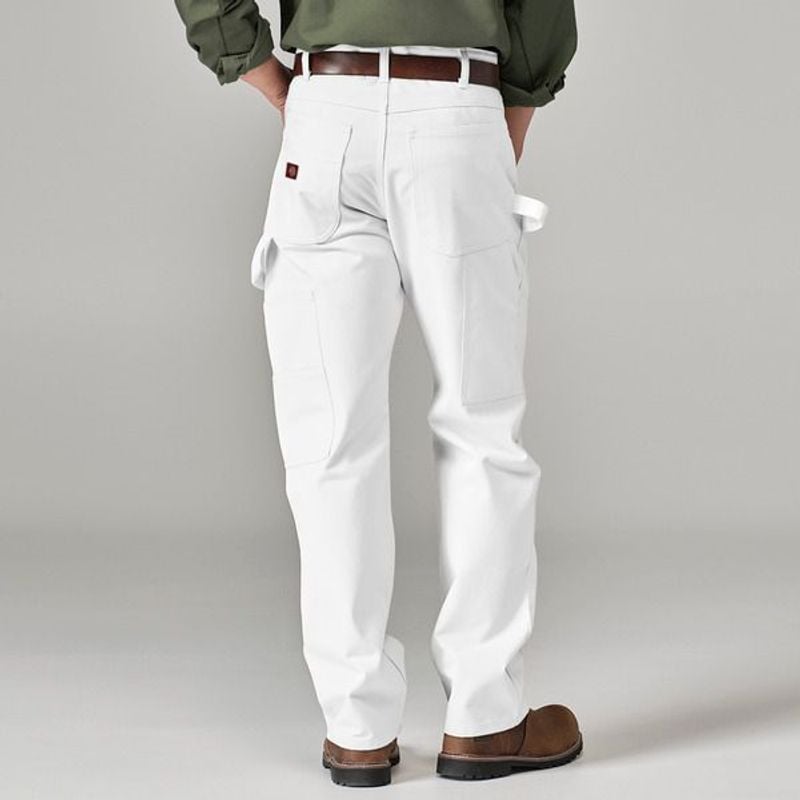 Relaxed Fit Utility Painter Trousers - White - Men