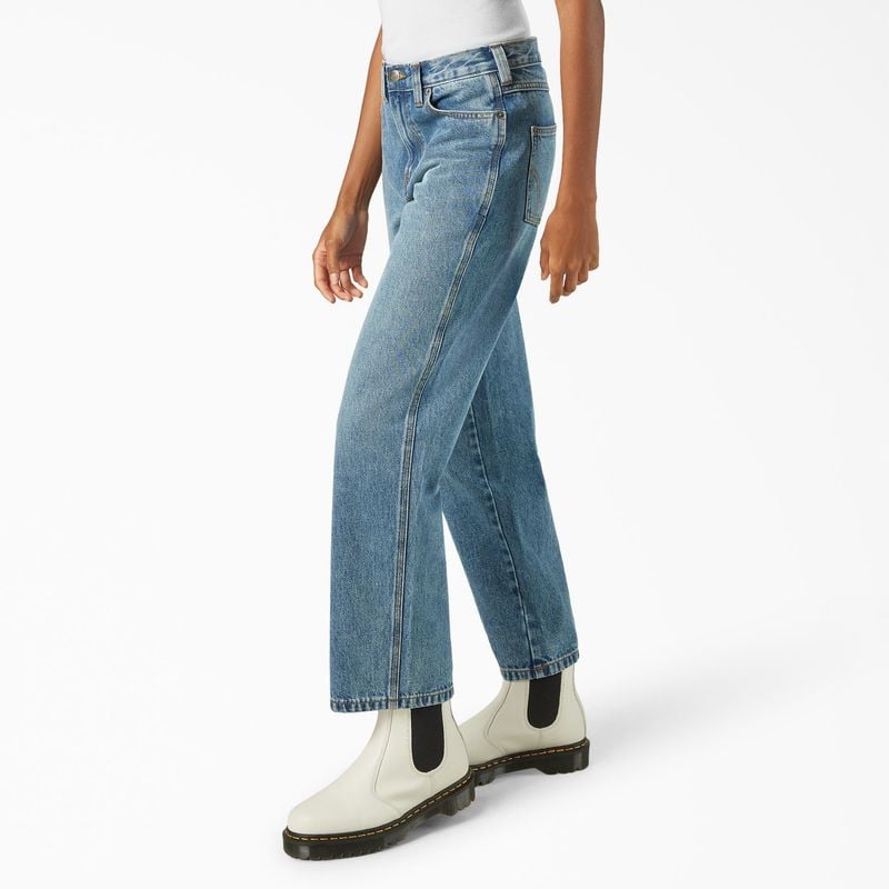 Jean Farner Denim - Bleu Rincé Avec Effet Défini - Femme