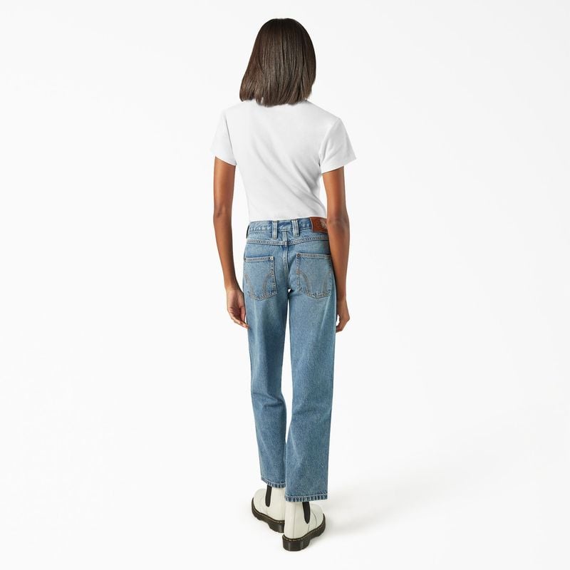 Jean Farner Denim - Bleu Rincé Avec Effet Défini - Femme