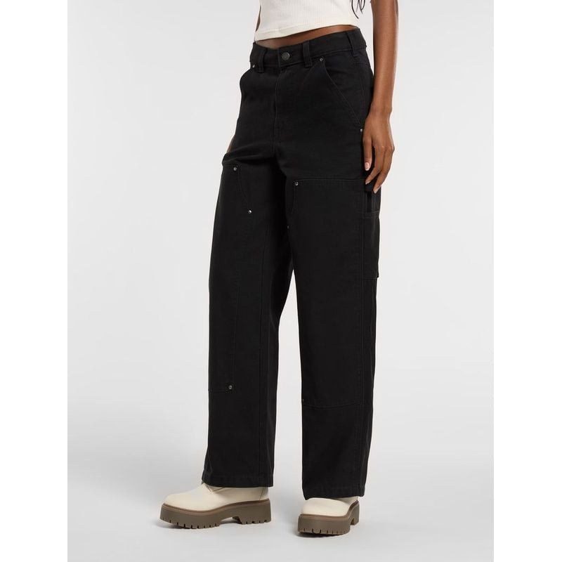 Pantalón Double Knee Canvas - Negro - Mujer