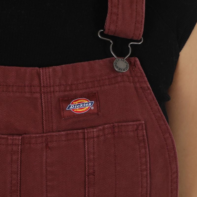 Canvas Andorra Dungarees - Red/Rust - Women