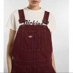 Canvas Andorra Dungarees - Red/Rust - Women