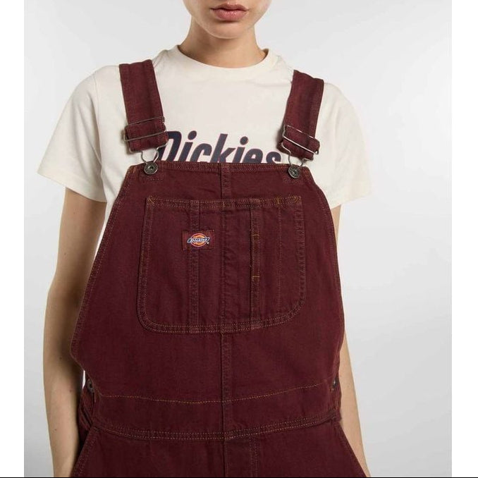 Canvas Andorra Dungarees - Red/Rust - Women