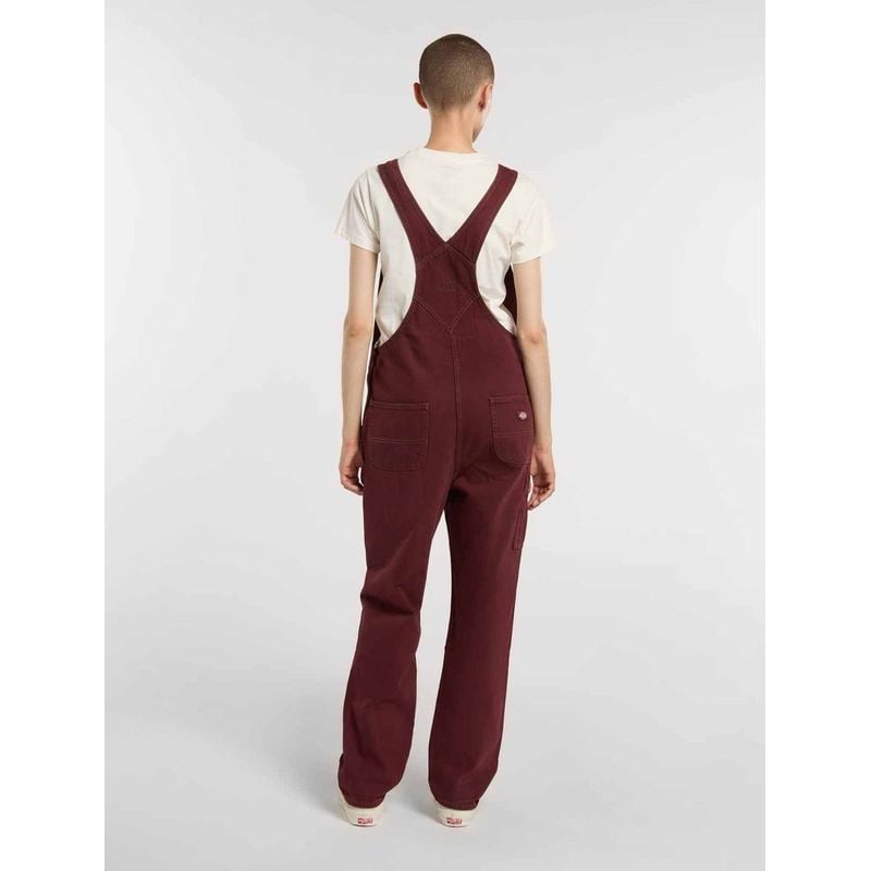 Canvas Andorra Dungarees - Red/Rust - Women