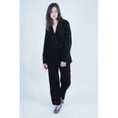 Pantalón recto estampado - Stripe Burnout Black