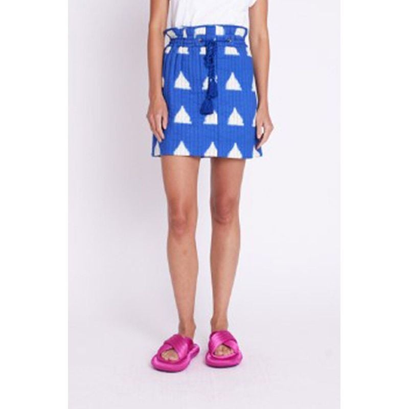 Short Quilted Skirt - Pyramide-Print