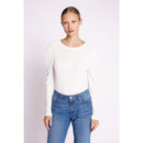Round Neck Backless T-Shirt - Navy
