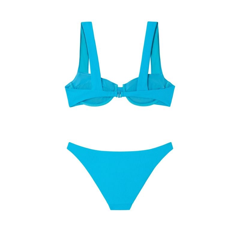 Top de bikini estilo balconette Bluebird - Azul