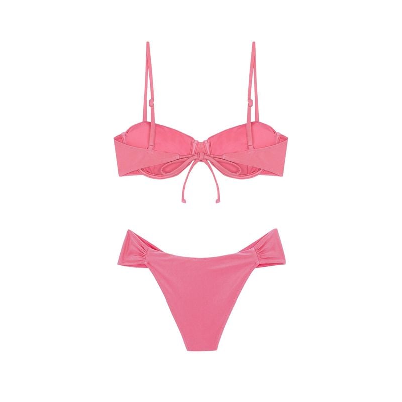 Braguita de bikini de cobertura media Rosé - Rosa