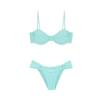 Top de bikini balconet turquesa
