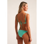 Top de bikini balconet turquesa