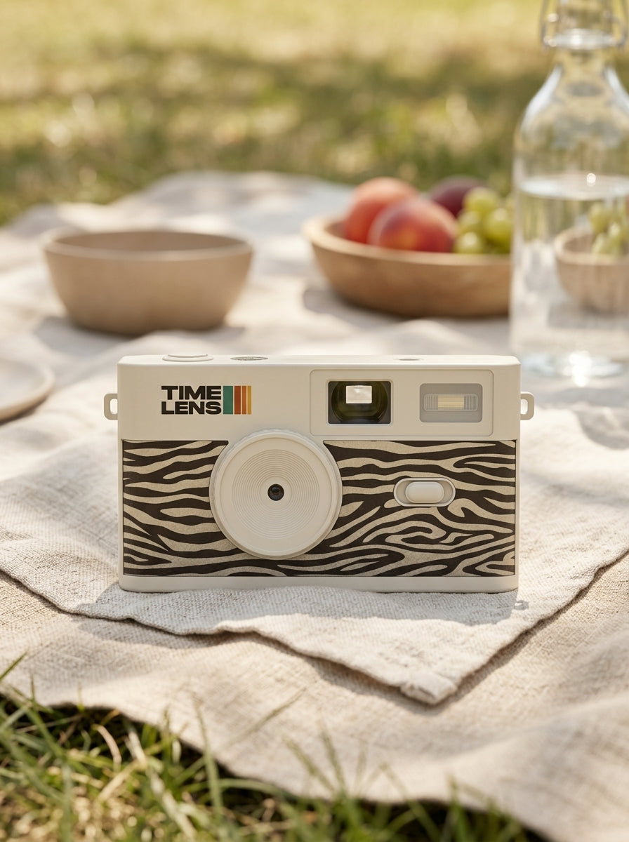 TimeLens® Cream Zebra Camera