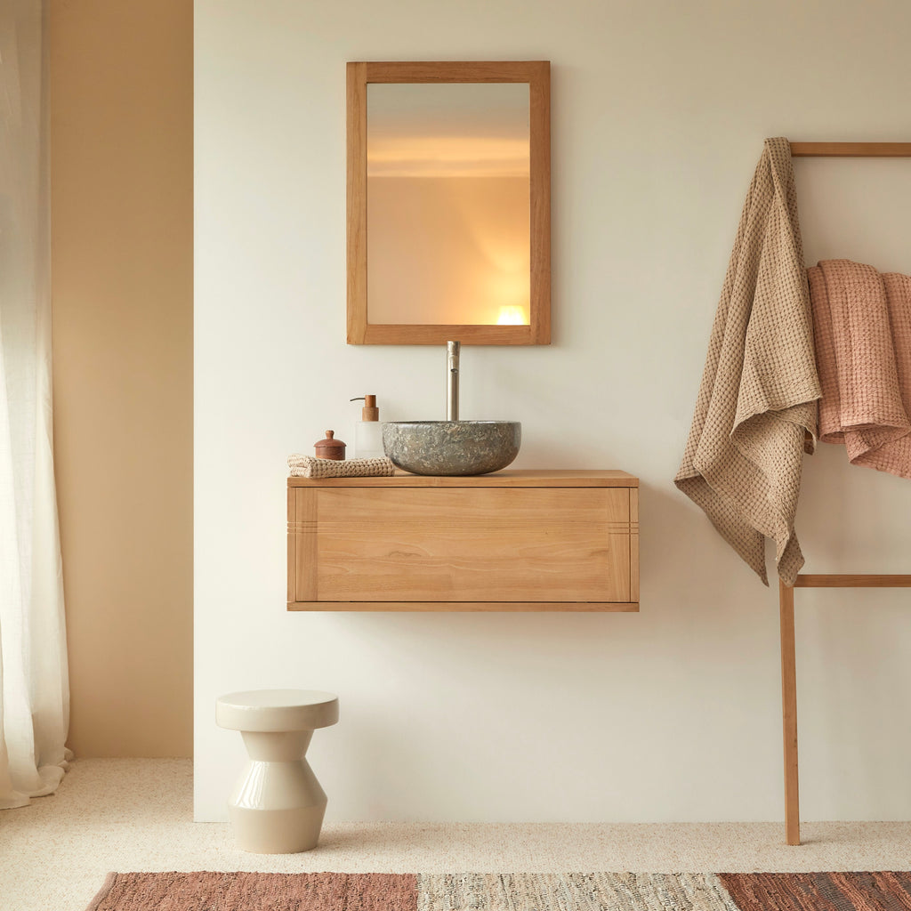 Basic - Meuble Sous Vasque - Teck - Naturel