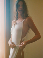One Side Off White Dress