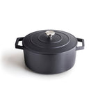 Sauter - Cocotte Rotonda Con Coperchio - Ghisa - Nero