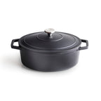 Sauter - Cocotte Ovale Avec Couvercle - Fonte - Noir