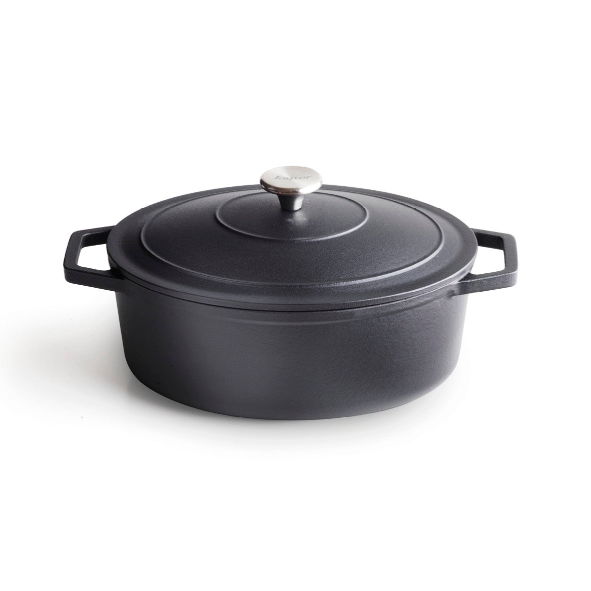 Sauter - Cocotte Ovale Avec Couvercle - Fonte - Noir