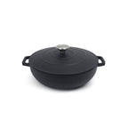 Sauter - Casseruola Bassa Rotonda Con Coperchio - Ghisa - Nero