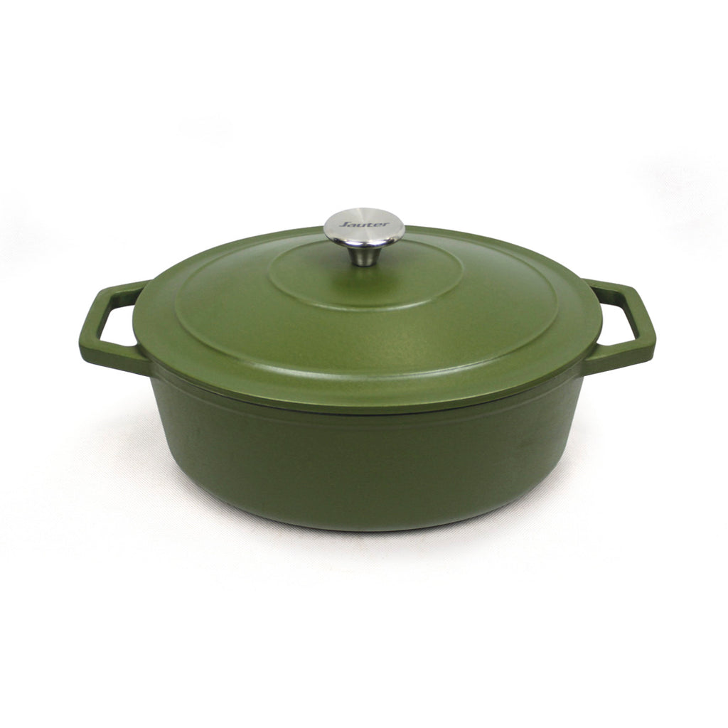 Sauter - Cocotte Ovale Con Coperchio - Ghisa - Verde