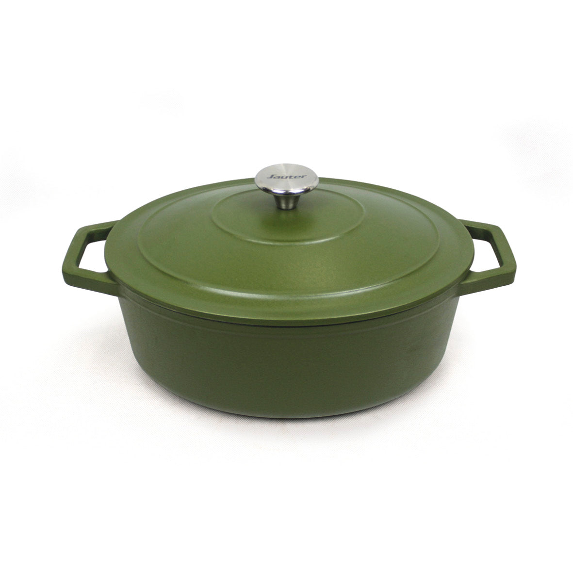 Sauter - Cocotte Ovale Con Coperchio - Ghisa - Verde