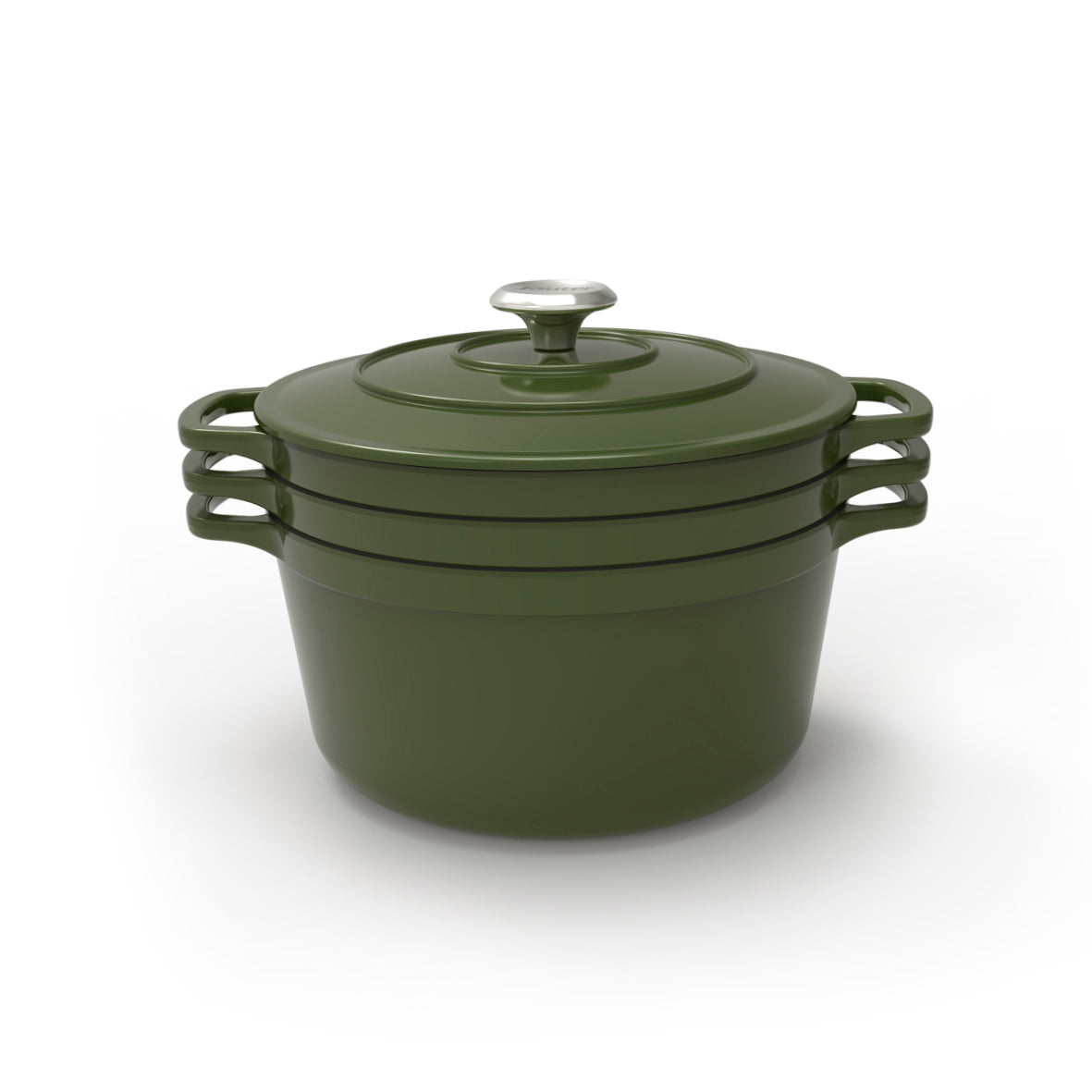 Sauter - 4-Piece Stackable Cookware Set - Cast Iron - Green