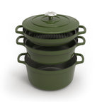 Sauter - 4-Piece Stackable Cookware Set - Cast Iron - Green
