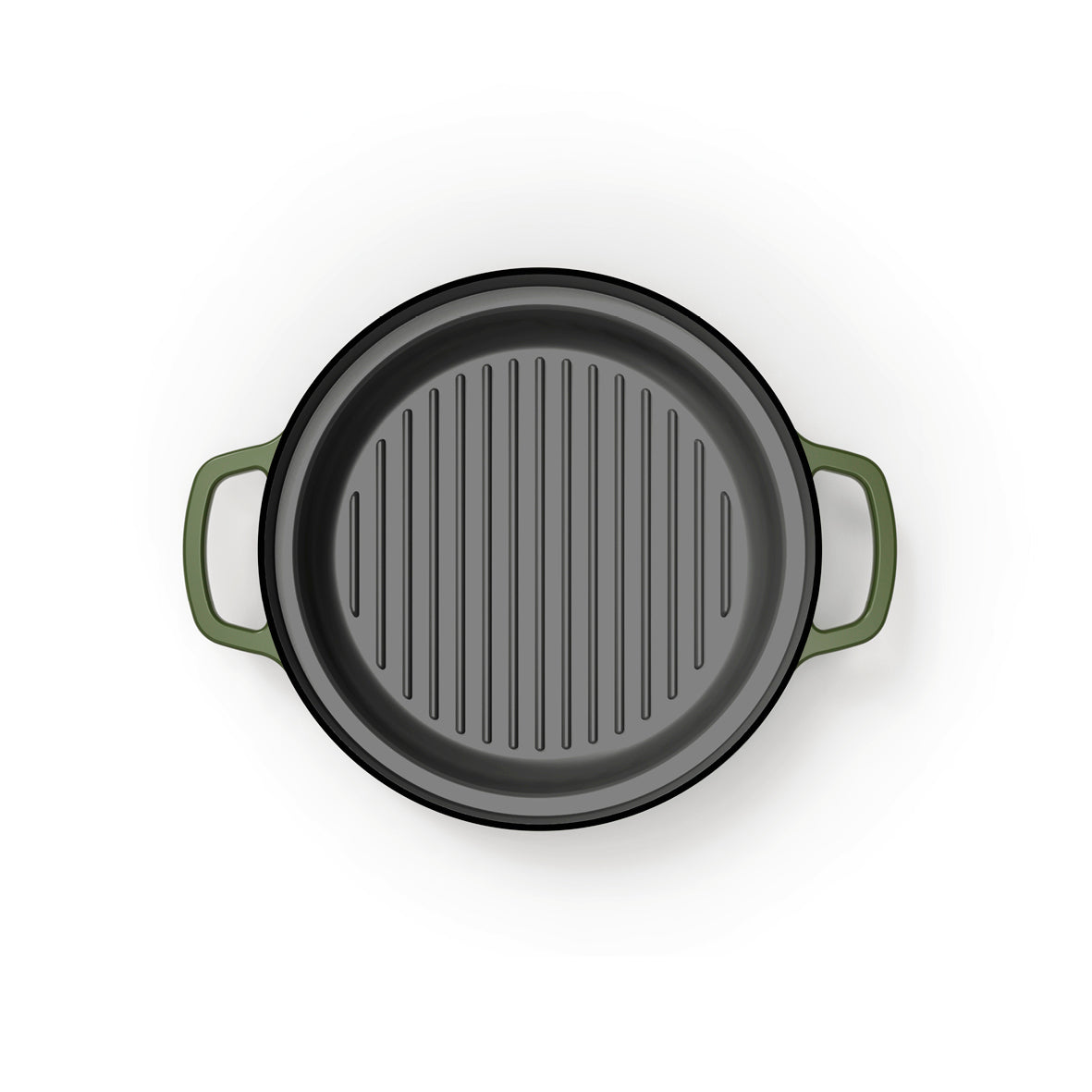 Sauter - 4-Piece Stackable Cookware Set - Cast Iron - Green