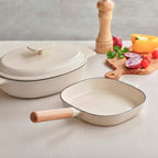 Sauter - Cocotte Ovale Con Coperchio - Ghisa - Crema