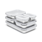 Sauter - Set De 6 Récipients Avec Couvercle En Pp - Acier Inoxydable 304 - Argent