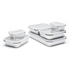 Sauter - Set De 6 Récipients Avec Couvercle En Pp - Acier Inoxydable 304 - Argent
