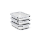 Sauter - Set De 6 Récipients Avec Couvercle En Pp - Acier Inoxydable 304 - Argent