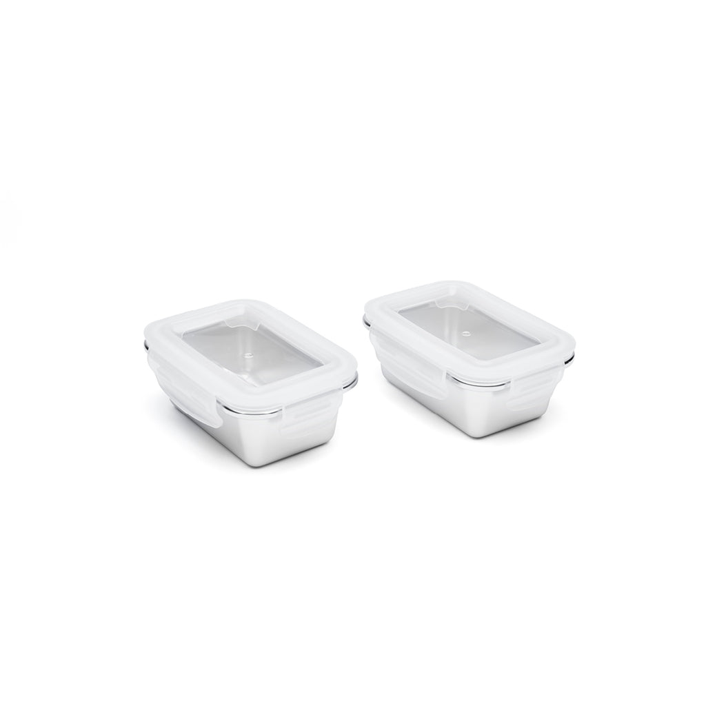 Sauter - Set De 6 Récipients Avec Couvercle En Pp - Acier Inoxydable 304 - Argent
