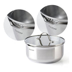 Sauter - Batterie Empilable Avec Poignée Amovible 10 Pièces - Acier Inoxydable 304 - Argent